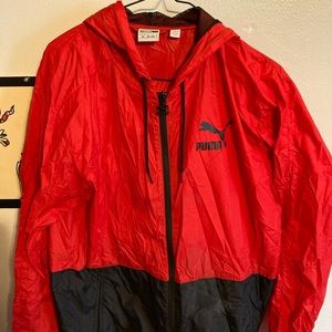 Puma red and black windbreaker